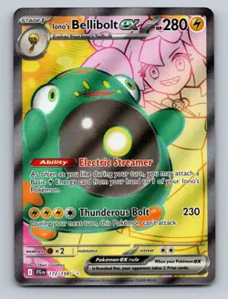 Pokemon TCG Iono's Bellibolt ex Holo Ultra Rare SV09: Journey Together 172/159 - Image 1