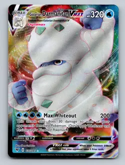 Pokemon TCG Galarian Darmanitan VMAX Holo Ultra Rare SWSH04: Vivid Voltage 037/1 - Image 1