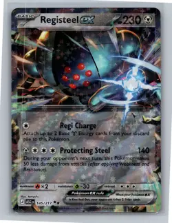 Registeel ex 145/217 Double Rare Ascended Heroes Pokemon Holo Near Mint - Image 1