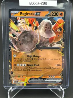 Pokemon TCG Regirock ex 107/217 Ascended Heroes Holo B0008-089 - Image 1