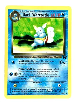 Dark Wartortle 46/82 Uncommon Team Rocket Pokemon Unlimited Lightly Played - Image 1