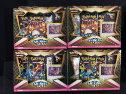 Pokemon TCG Shining Fates Mad Party Pin Collection Box Bunnelby Lot of 4 - Image 1