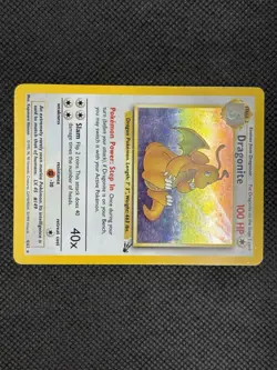 1999 WOTC Pokemon FOSSIL DRAGONITE HOLO 4/62 RARE! HP POOR - Image 2