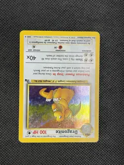 1999 WOTC Pokemon FOSSIL DRAGONITE HOLO 4/62 RARE! HP POOR - Image 3