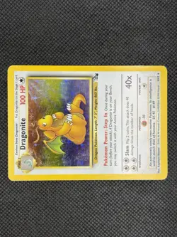 1999 WOTC Pokemon FOSSIL DRAGONITE HOLO 4/62 RARE! HP POOR - Image 4