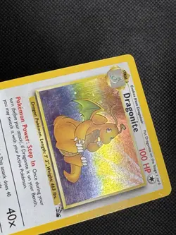 1999 WOTC Pokemon FOSSIL DRAGONITE HOLO 4/62 RARE! HP POOR - Image 5