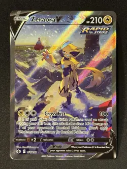 *Blue Ink Error* Pokemon Zeraora V 166/198 Chilling Reign - NM - Image 1