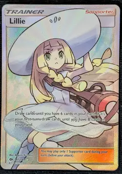 POKEMON - LILLIE (FULL ART) 147/149 | SM BASE SET | HOLO ULTRA RARE | NEAR MINT - Image 1