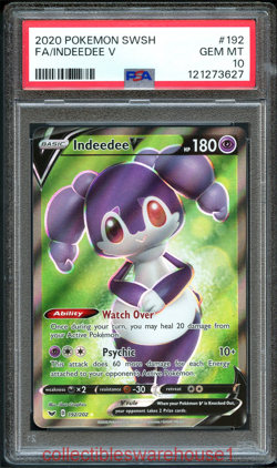 Pokemon Sword & Shield Indeedee V 192 PSA 10 - Image 1
