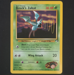 Pokemon Brock's Zubat Gym Heroes 024/132 Rare Unlimited Eng 30 HP Regular - Image 1
