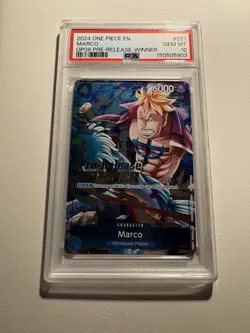 2024 One Piece TCG P-071 - Marco OP08 Pre Release Winner - PSA 10 - Image 1