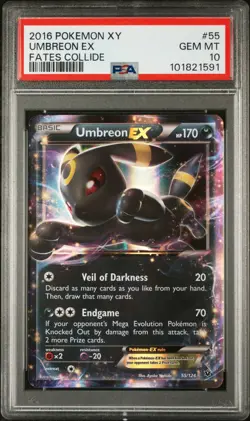Pokemon Umbreon EX 55 Fates Collide X Y 2016 Holo Rare PSA 10 Gem Mint - Image 3