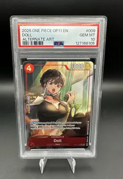2025 One Piece OP11 EN Doll Alternate Art PSA 10 - Image 1
