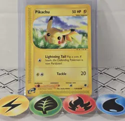Pokemon TCG Pikachu 124/165 Expedition Common 2002 MP - Image 1