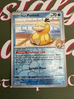 Pokemon TCG Misty's Psyduck 045/182 Destined Rivals Reverse Holo Mint Pack Fresh - Image 3