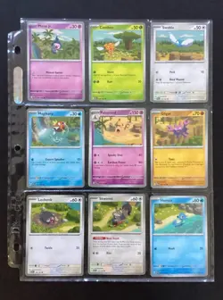 Pokemon TCG (9) Hyogonosuke Connecting Art Cards Swablu Mime Jr Horsea Lechonk - Image 1