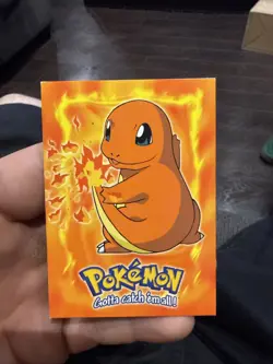 CHARMANDER 1999 Topps Pokemon Movie Animation Edition BLACK LOGO Pokemon TCG - Image 1