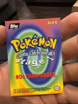 CHARMANDER 1999 Topps Pokemon Movie Animation Edition BLACK LOGO Pokemon TCG - Image 2