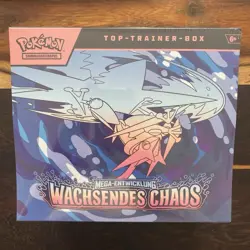 Pokemon Sammelkartenspiel Top-Trainer-Box Mega-Entwicklung Wachsendes Chaos DE - Image 1