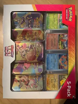 Pokemon COSTCO EXCLUSIVE Scarlet & Violet 151 5-Pack Mini Tin 2 Sealed Boxes - Image 4