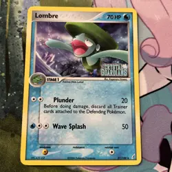 Lombre 37/100 Holo Stamped Vintage 2006 Pokemon EX Crystal Guardians - Image 1
