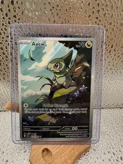 Pokemon TCG Axew 145/086 Illustration Rare NM Black Bolt SV New Near Mint Card - Image 1