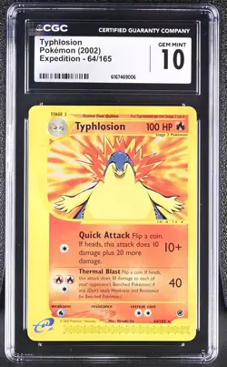 Pokemon Typhlosion 64/165 Expedition - CGC 10 - Image 1
