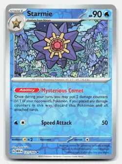 Starmie 121/165 Rare 151 Pokemon Reverse Holo Near Mint - Image 1