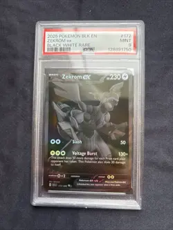 Pokemon Zekrom EX Rare Card 172/086 Black/White, English, Black Bolt, PSA 9 - Image 1