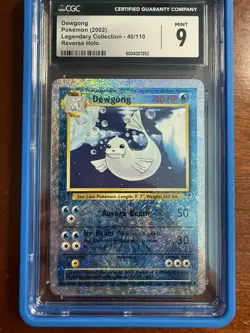 Dewgong Reverse Foil #40 2002 Pokemon Legendary Cgc 9 With Graded Guard - Image 1