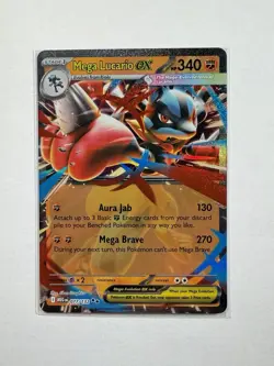 Pokemon TCG Mega Lucario EX 077/132 Mega Evolution Double Rare - Image 1