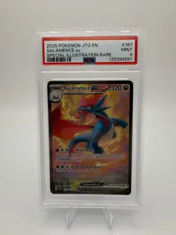 Pokemon TCG Salamence EX Card 187/159 Journey Together SIR, PSA 9 Mint - Image 1