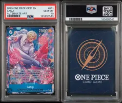 2025 ONE PIECE OP11-051 A FIST OF DIVINE SPEED | ALTERNATE ART PSA 10 Sanji - Image 3