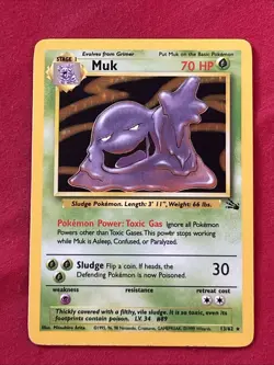 Muk 13/62 Holo Shiny Card Excellent Condition Pokemon (T73) - Image 2