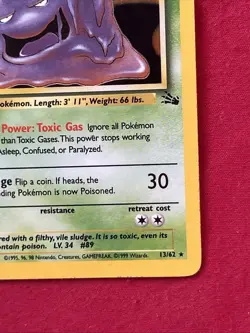 Muk 13/62 Holo Shiny Card Excellent Condition Pokemon (T73) - Image 5