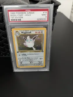 Pokemon 1999 Jungle Wigglytuff Holo Rare Card 16/64 PSA 9 Mint 1st Edition - Image 1
