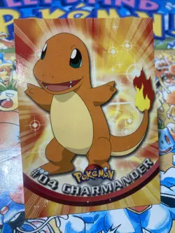 Topps Pokemon Card 4 #04 Charmander Black Logo TV Animation Edition Series 1 - Image 2