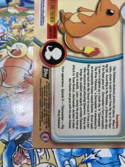 Topps Pokemon Card 4 #04 Charmander Black Logo TV Animation Edition Series 1 - Image 5