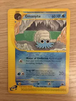 Omanyte 2003 - 41/144 Skyridge Uncommon Vintage Pokemon TCG E-reader card - Image 1