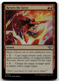 Return the Favor #142 (Foil) (NM) Thunder Junction OTJ Magic MTG - Image 1