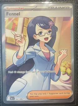 Pokemon TCG SV Black Bolt Ultra Rare Full Art Trainer Fennel, Card 162/086 - Image 1