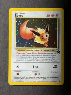 SWIRL 🌀 Eevee #11 | Black Star Promo | Holo Rare | Pokemon Card | WOTC LP - Image 2