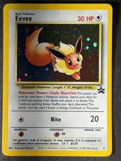 SWIRL 🌀 Eevee #11 | Black Star Promo | Holo Rare | Pokemon Card | WOTC LP - Image 4