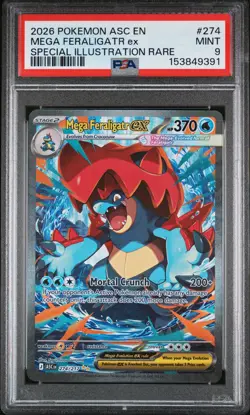 2026 POKEMON ASC EN-ASCENDED HEROES #274 MEGA FERALIGATR EX PSA 9 - Image 1