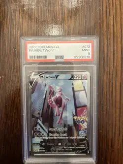 Mewtwo V 72 Pokemon Go Pokemon TCG PSA 9 Fresh Cert - Image 1