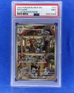2023 POKEMON MEW EN-151 ILLUSTRATION RARE #177 MACHOKE PSA 9 - Image 1