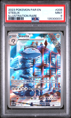 Steelix 208/182 Illustration Rare Par En-paradox Rift Pokemon PSA 9 *927 - Image 1