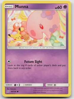 Munna 88/236 Unified Minds Pokemon (Pikachu & Eevee Cameo) LP - Image 1