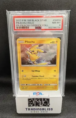 2017 POKEMON SM BLACK STAR PIKACHU SIDEKICK COLLECTION #SM98 PIKACHU-HOLO - Image 1