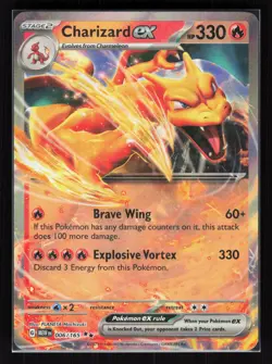 Charizard ex Holo Double Rare Pokemon SV: Scarlet & Violet 151 006/165 LP - Image 1